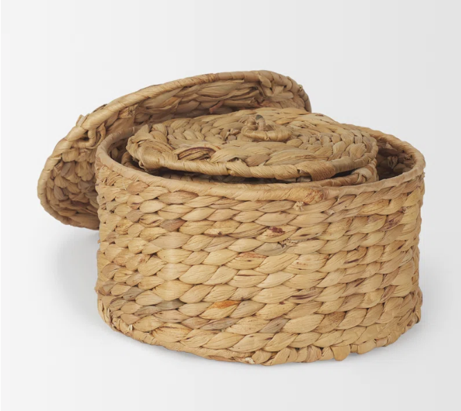  Set of 3 Water Hyacinth Woven Display Boxes - BA_NCV052 
