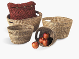  Handwoven Water Hyacinth Nesting Storage Baskets Set - BA_NCV053 