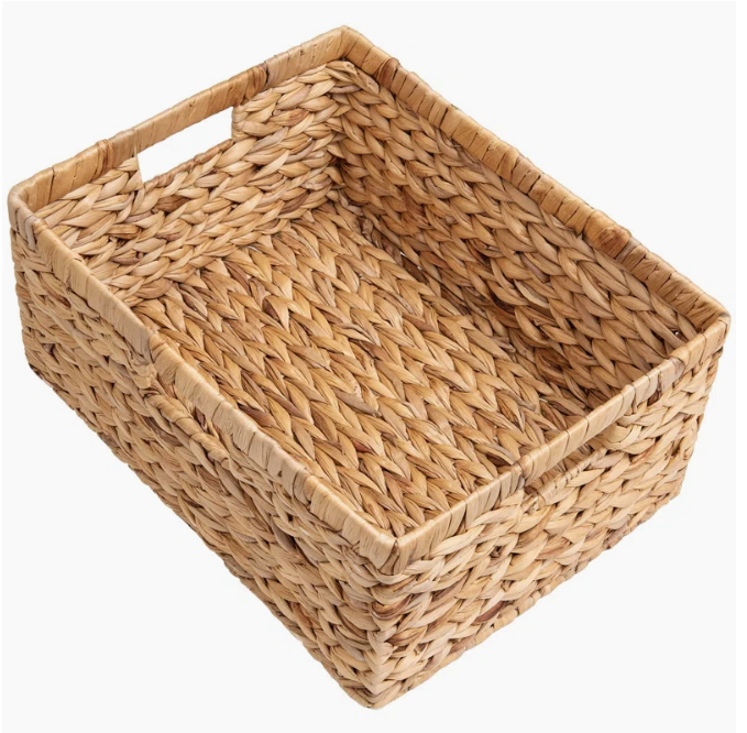  Natural Handcrafted Water Hyacinth Storage Basket - BA_NCV054 