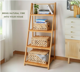  Natural Water Hyacinth Wicker Lidded Storage Basket Set - BA_NCV059 