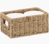 Natural Seagrass Small Storage Basket with Insert Handles - BA_NCV061 