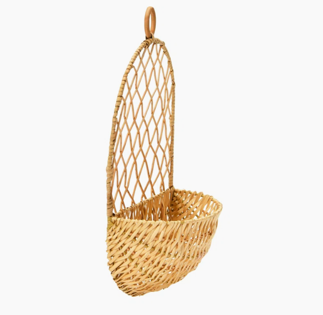  Natural Hand-Woven Rattan Wall Hanging Basket - BA_NCV063 