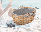  Natural Water Hyacinth Storage Basket with Handles - BA_NCV064 