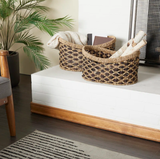  Set of 2 Woven Seagrass Storage Baskets - BA_NCV067 