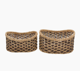  Set of 2 Woven Seagrass Storage Baskets - BA_NCV067 