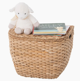  Natural Woven Seagrass Oval Storage Basket with Lid - BA_NCV069 