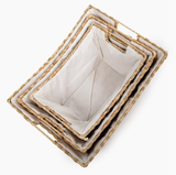  Set of 3 Woven Water Hyacinth Storage Baskets - BA_NCV077 