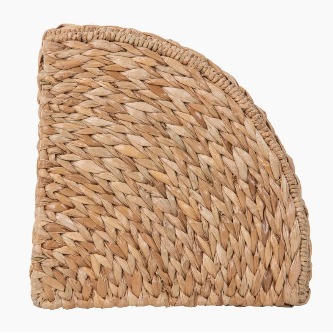 Natural Hand Woven Water Hyacinth Corner Laundry Basket - BA_NCV078 