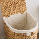  Natural Water Hyacinth Woven Storage Basket with Lid - BA_NCV079 