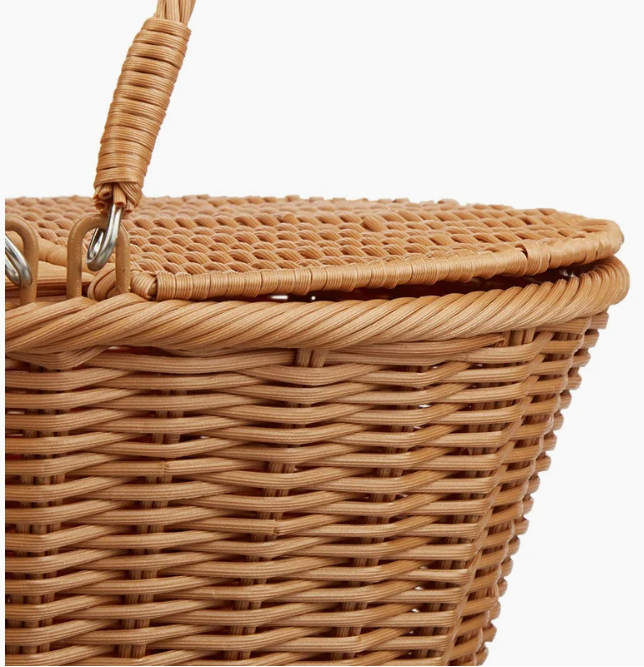  Handwoven Poly-Wicker Picnic Basket with Dual Flip Top - BA_NCV080 