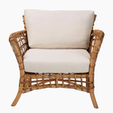  Handcrafted Rattan Openwork Armchair with Cushion - CH_NCV023 