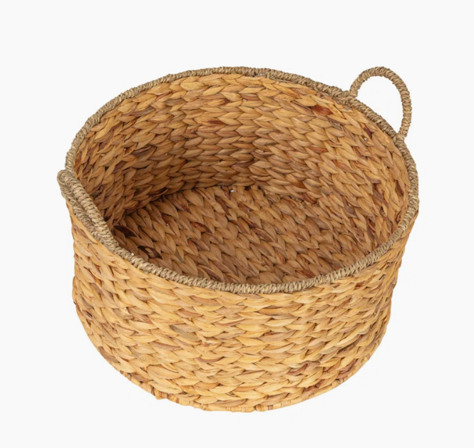  Natural Handwoven Water Hyacinth Storage Basket - BA_NCV081 