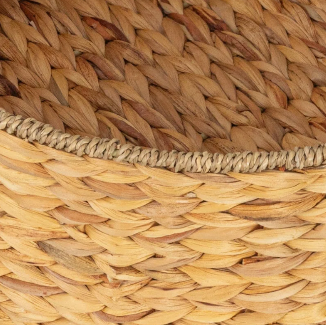  Natural Handwoven Water Hyacinth Storage Basket - BA_NCV081 