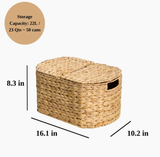  Water Hyacinth Woven Oval Kitchen and Picnic Basket - BA_NCV082 