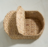  Water Hyacinth Woven Oval Kitchen and Picnic Basket - BA_NCV082 