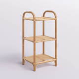  Natural Rattan 3-Shelf Display Stand with Handles - SS_NCV019 