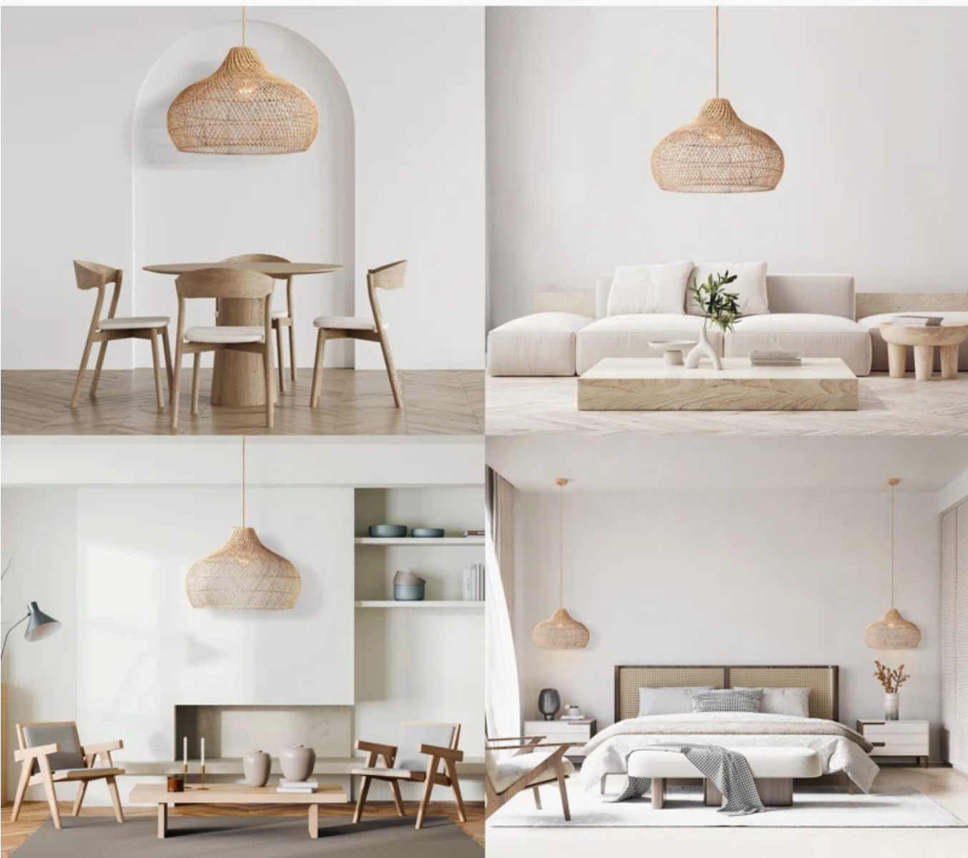  Natural Handcrafted Rattan Kloe Pendant Light - CL_NCV031 