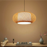  Natural Hand-Woven Bamboo Art Pendant Light Fixture - CL_NCV036 