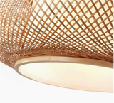  Natural Hand-Woven Bamboo Art Pendant Light Fixture - CL_NCV036 