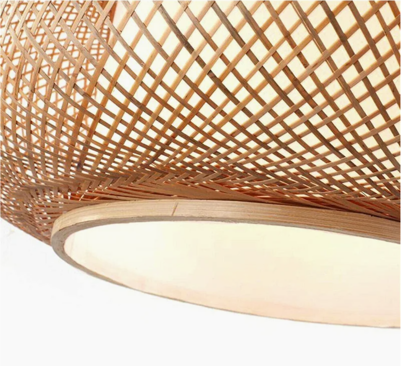  Natural Hand-Woven Bamboo Art Pendant Light Fixture - CL_NCV036 