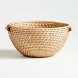 Handcrafted Natural Rattan Bowl with Side Handles - BO_NCV002 