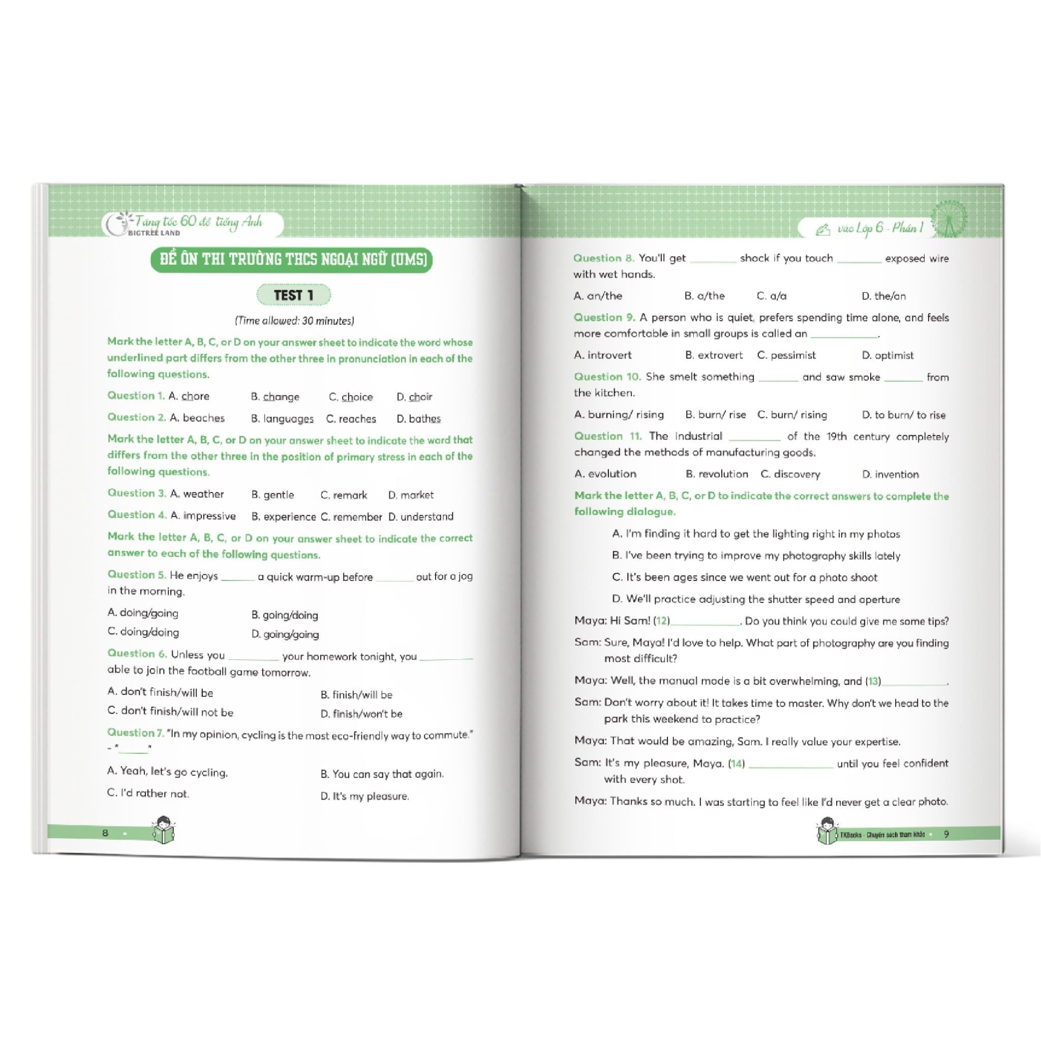  Tăng tốc - 60 đề tiếng Anh vào Lớp 6 - trường chuyên và chất lượng cao - phần 1 