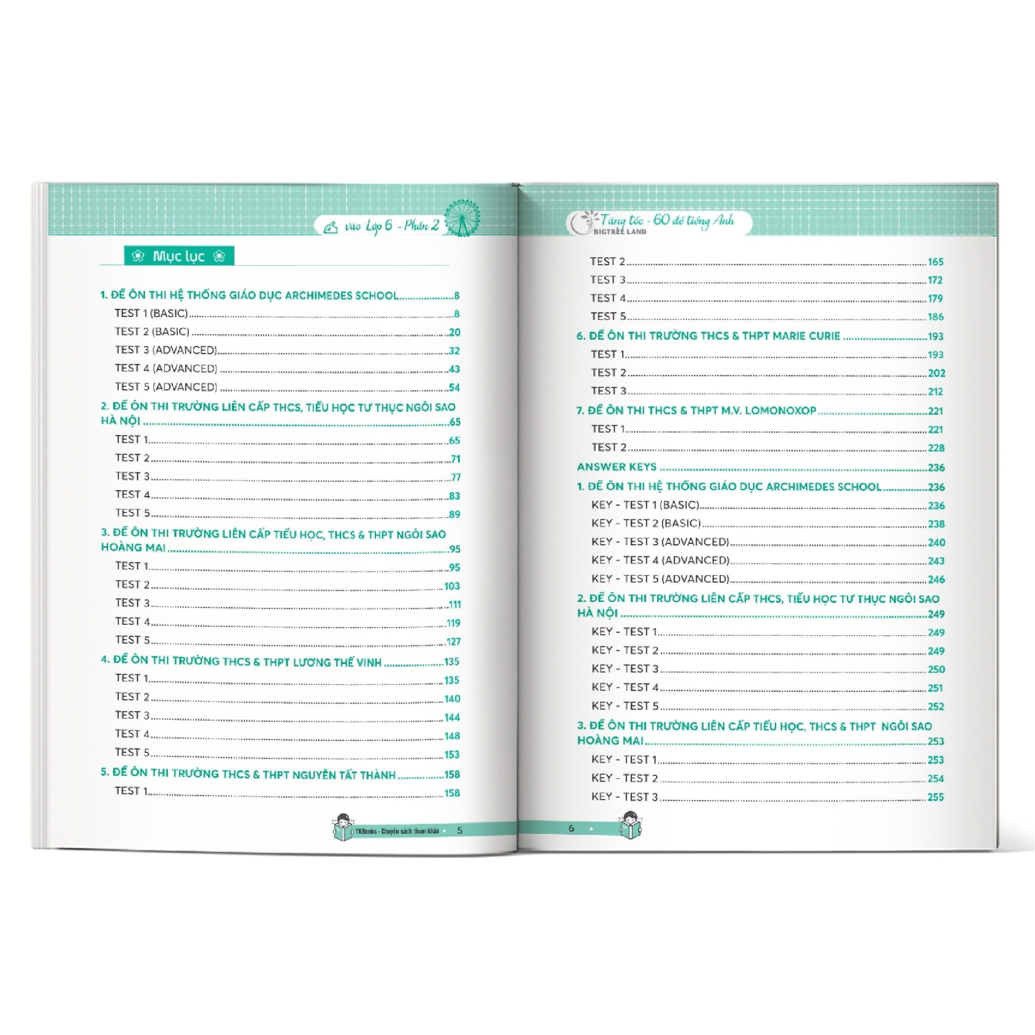  Combo 2 cuốn Tăng tốc - 60 đề tiếng Anh vào Lớp 6 - trường chuyên và chất lượng cao 