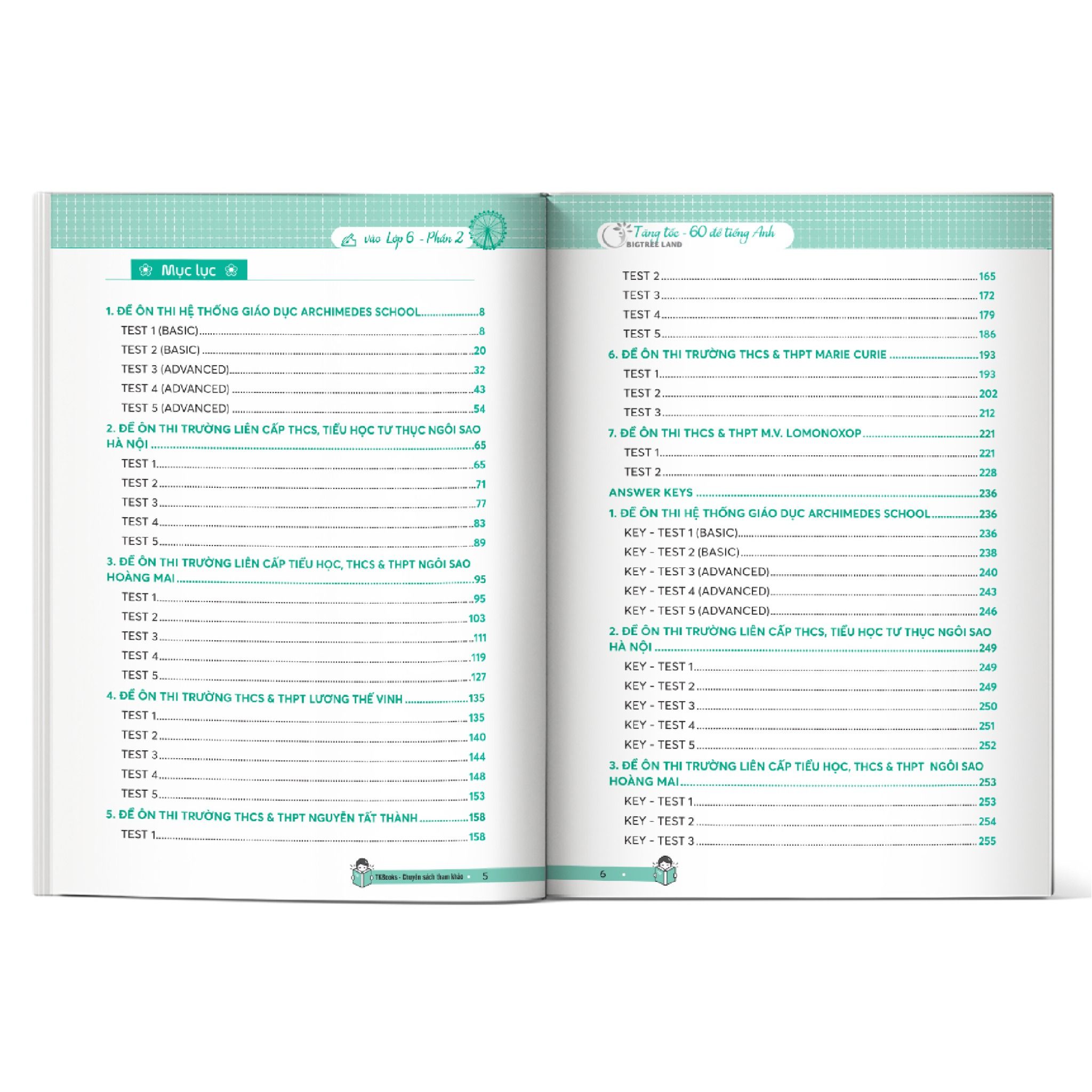  Tăng tốc - 60 đề tiếng Anh vào Lớp 6 - trường chuyên và chất lượng cao - phần 2 