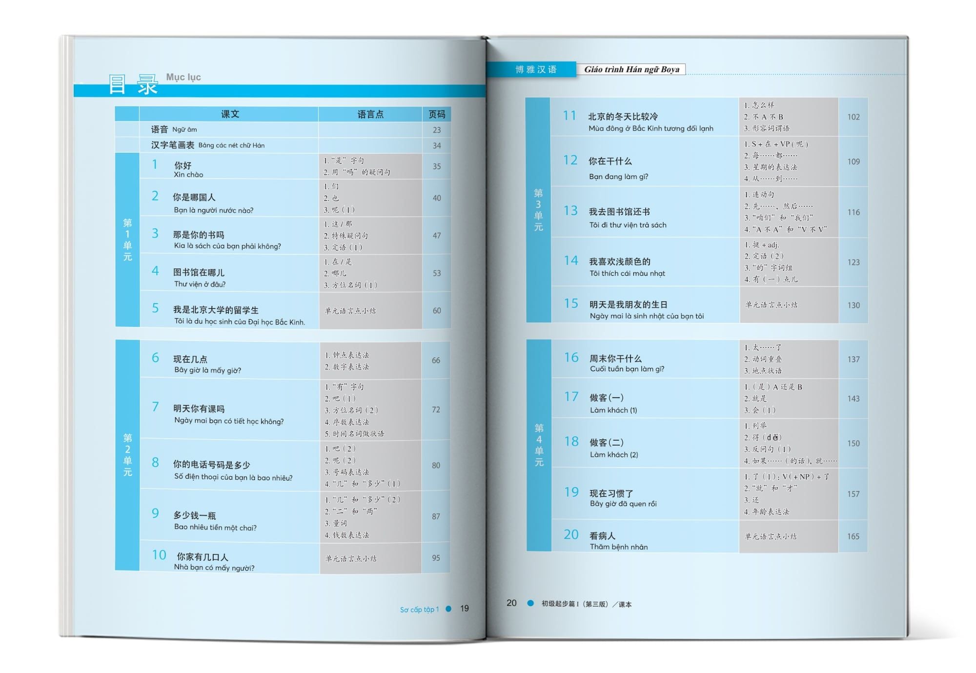  Giáo trình Hán ngữ BOYA Sơ cấp – Tập 1 – Phiên bản 3 