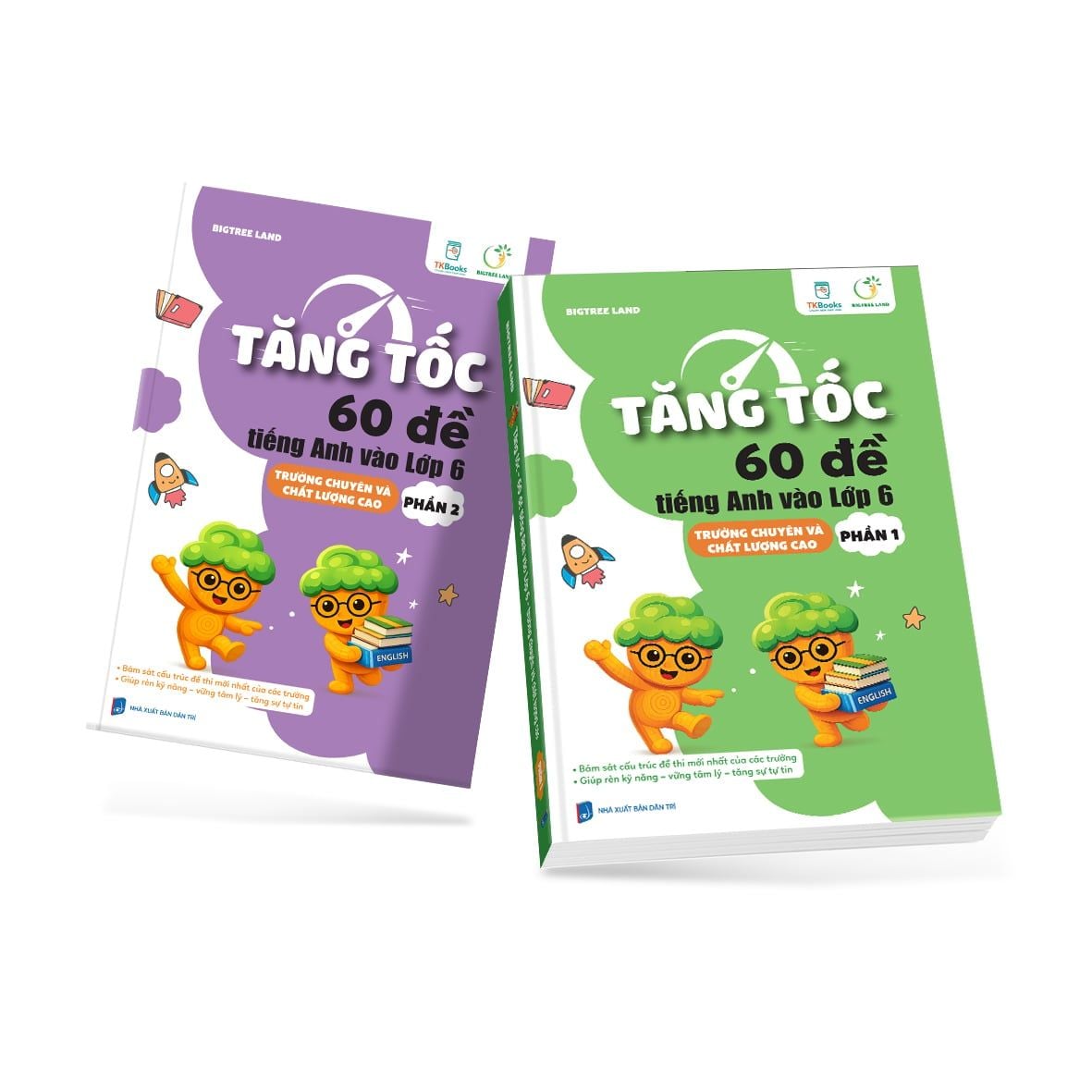  Combo 2 cuốn Tăng tốc - 60 đề tiếng Anh vào Lớp 6 - trường chuyên và chất lượng cao 