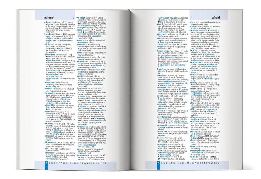 Nội dung trong sách Oxford Learner's Pocket Dictionary