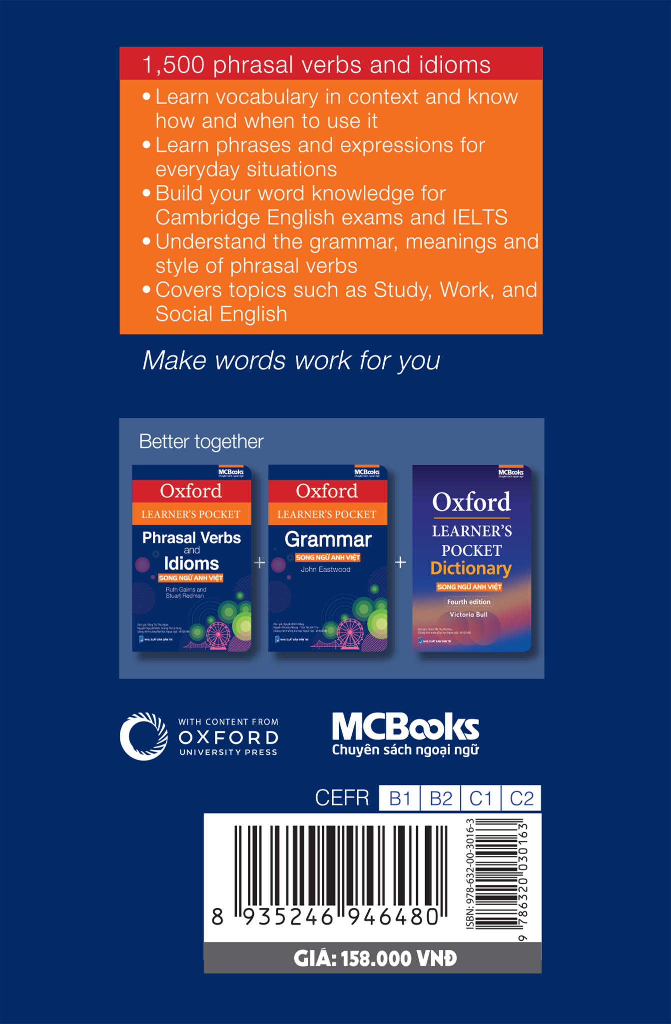  Oxford Learner's Pocket Phrasal verbs and idioms - Song ngữ Anh Việt 