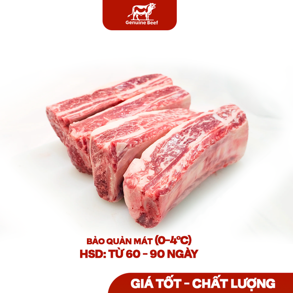  Sườn non bò (cắt khối) 