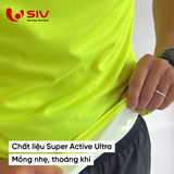  Áo chạy bộ Tshirt Basics xanh neon 