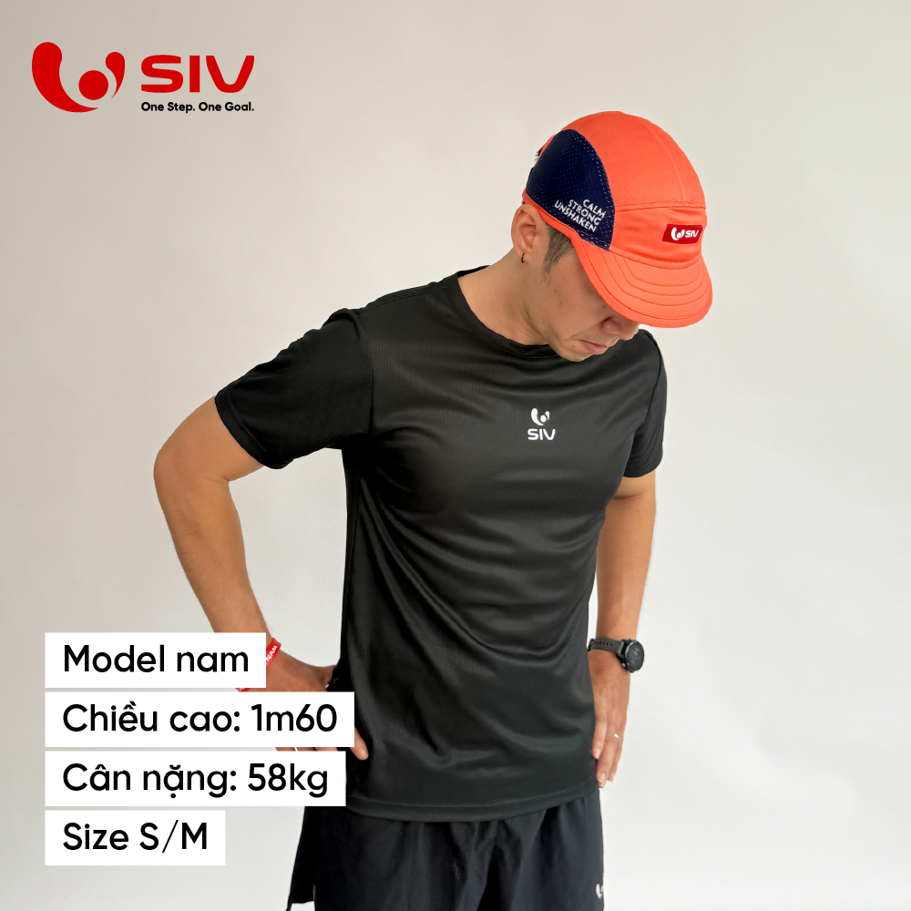  Áo chạy bộ Tshirt Basics đen 