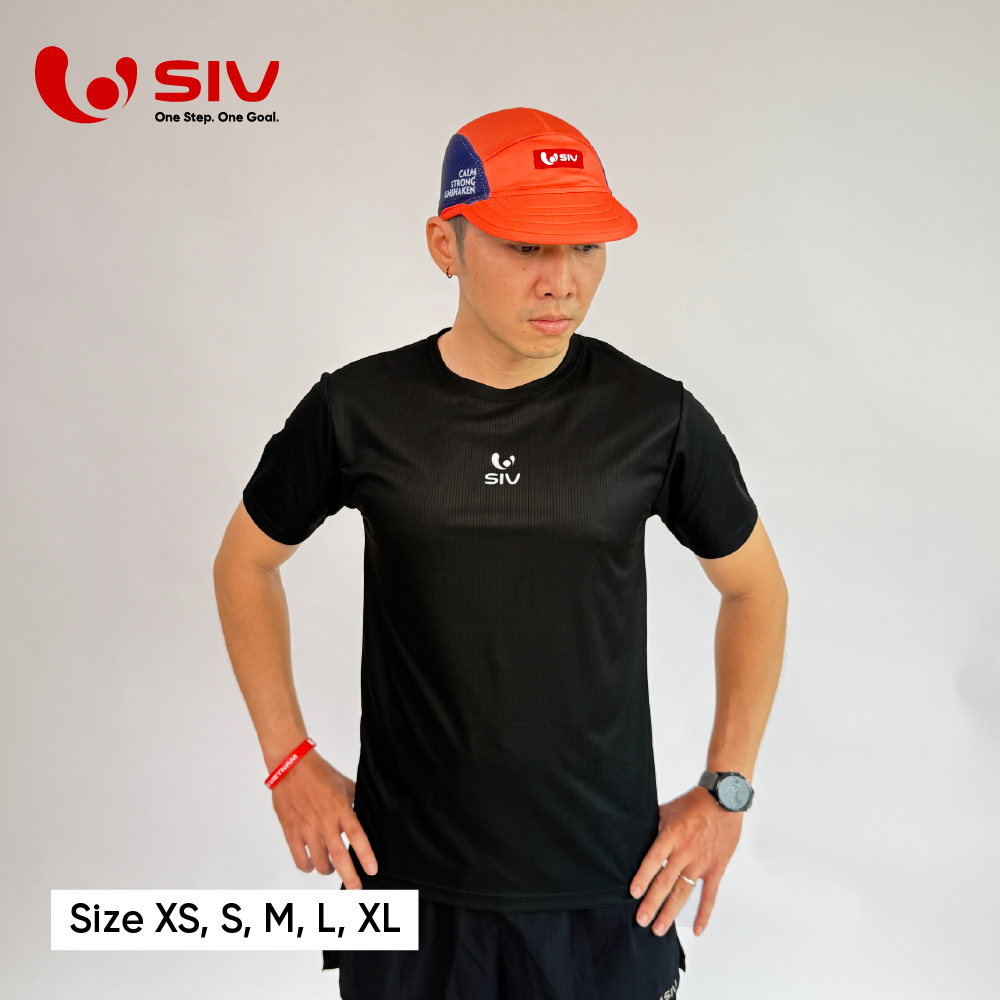  Áo chạy bộ Tshirt Basics đen 