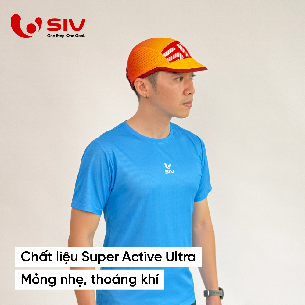  Áo chạy bộ Tshirt Basics xanh ya 