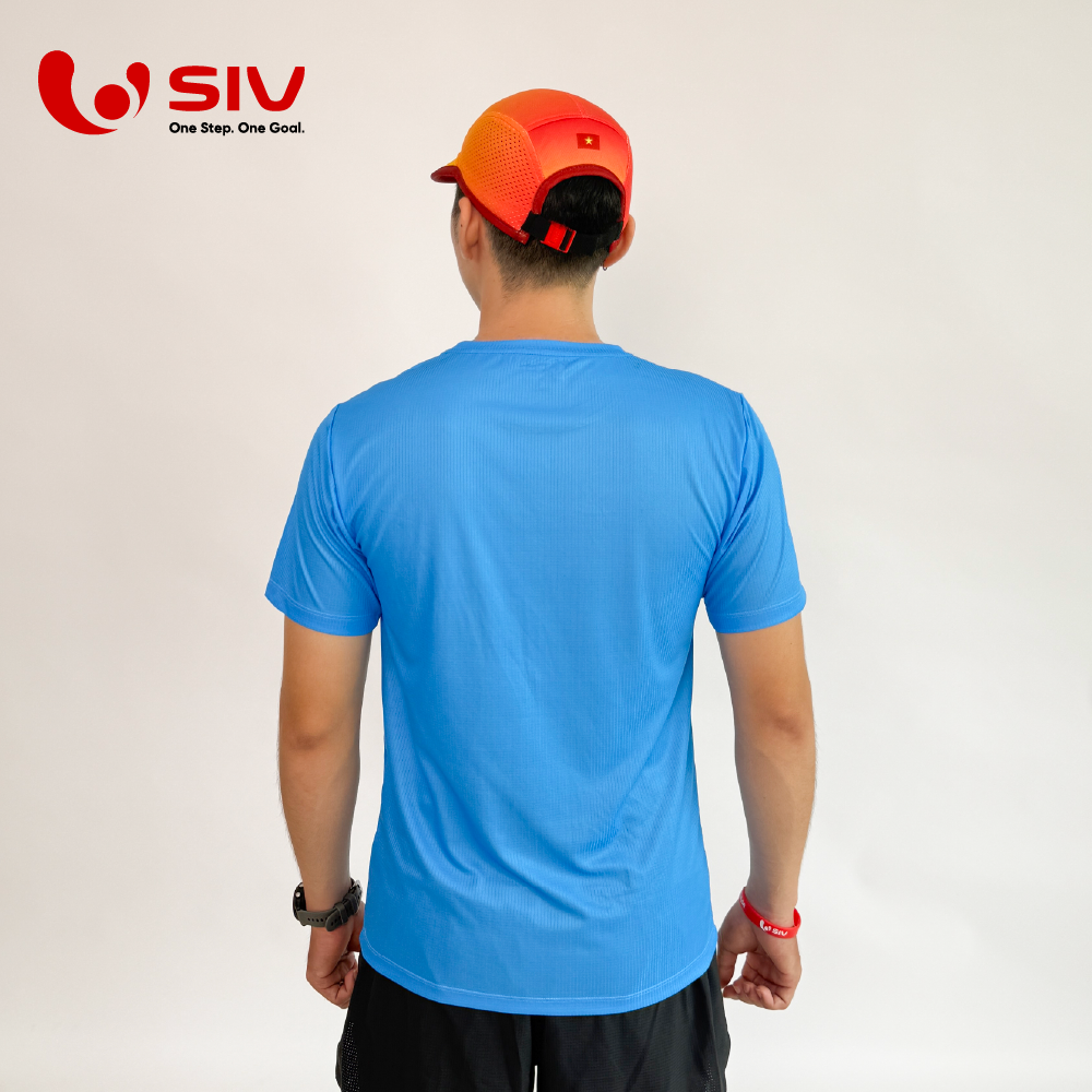  Áo chạy bộ Tshirt Basics xanh ya 