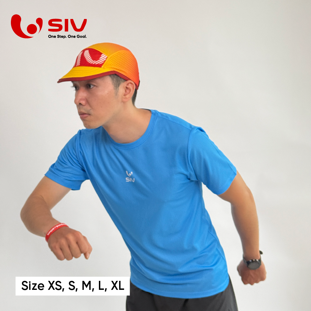  Áo chạy bộ Tshirt Basics xanh ya 