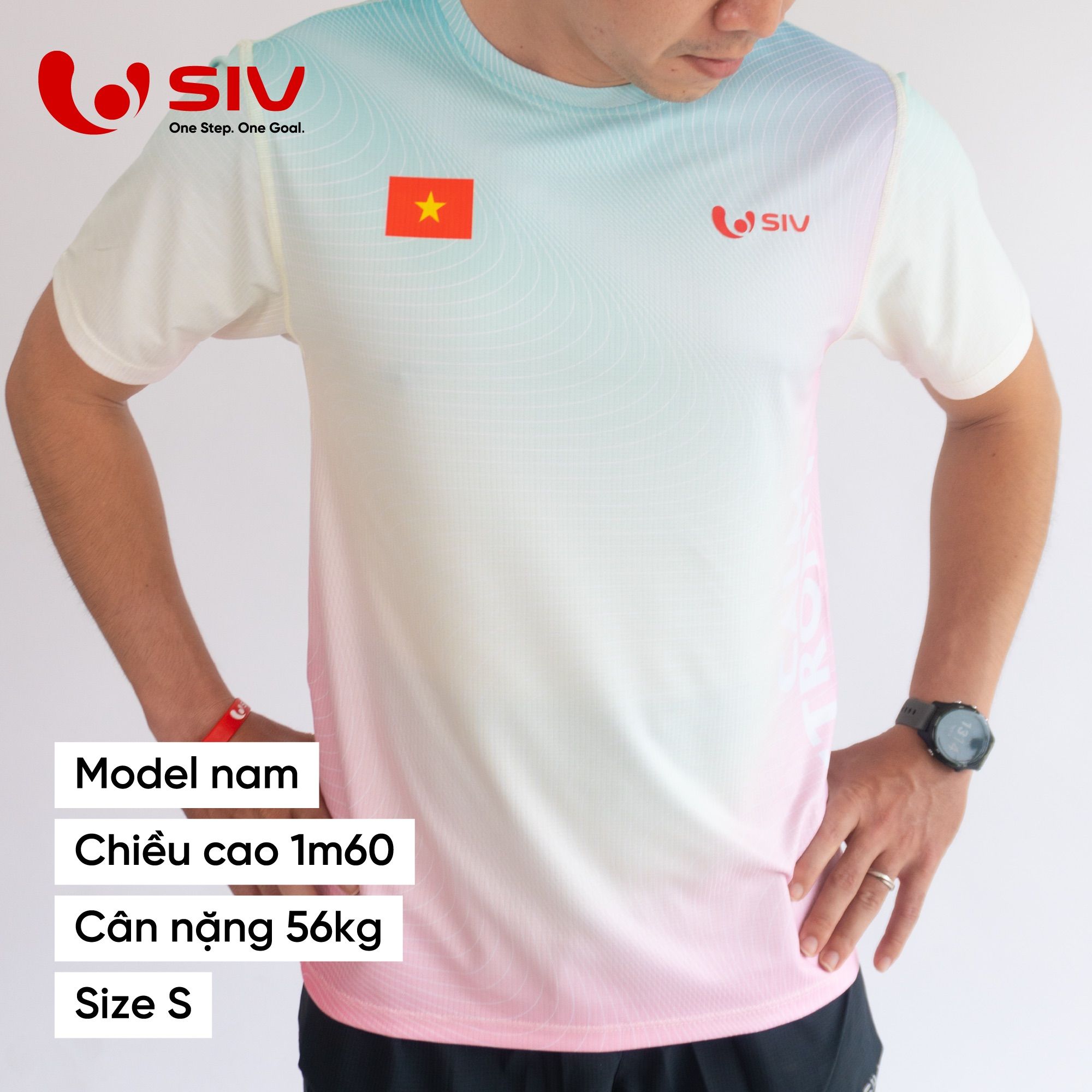  Áo chạy bộ nam SIV T-shirt Pulse 