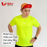  Áo chạy bộ Tshirt Basics xanh neon 