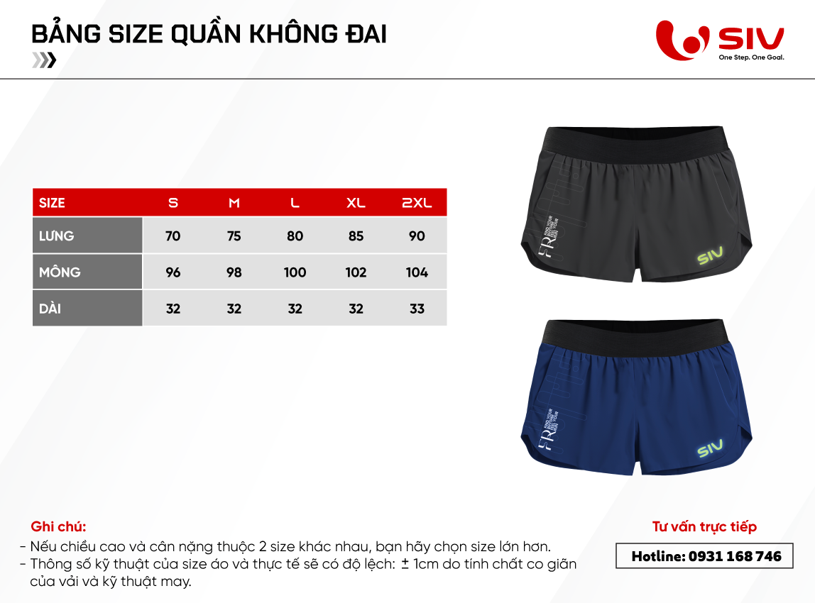  Quần SIV Rhythm short 1 lớp 