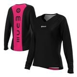  Áo Dài Tay Nữ Mude Training - Black/ Pink Neon 