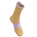  Tất chạy bộ Compressport Pro Racing Socks v4.0 Run High - Buff Orange/Roseate 