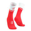  Tất Chạy Bộ Compressport Mid Compression Socks V2.0 - Fluo Red/White 