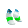  Tất Thể Thao Compressport Pro Racing Socks v4.0 Run Low - White/Norse Blue/Neon Green 