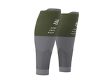  Băng bảo vệ bắp chân Compressport Unisex's 2V2 Calf Sleeve Rf - Green/Steel Grey 