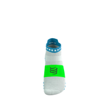  Tất Thể Thao Compressport Pro Racing Socks v4.0 Run Low - White/Norse Blue/Neon Green 