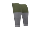  Băng bảo vệ bắp chân Compressport Unisex's 2V2 Calf Sleeve Rf - Green/Steel Grey 