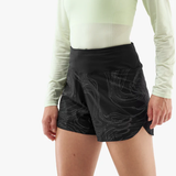  Quần Chạy Bộ Nữ Compressport Performance Short - Black/Aurora 